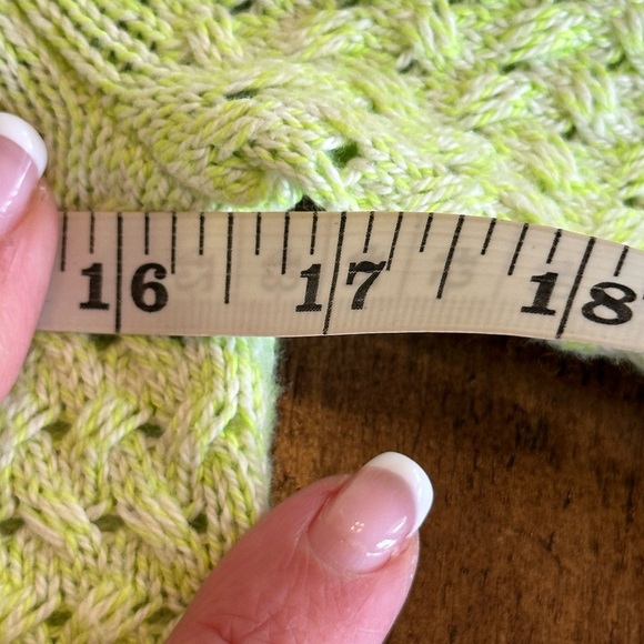 American Eagle | Citrus Green/Yellow Cotton Wool Blend Boat Neck Sweater - Picture 5 of 6